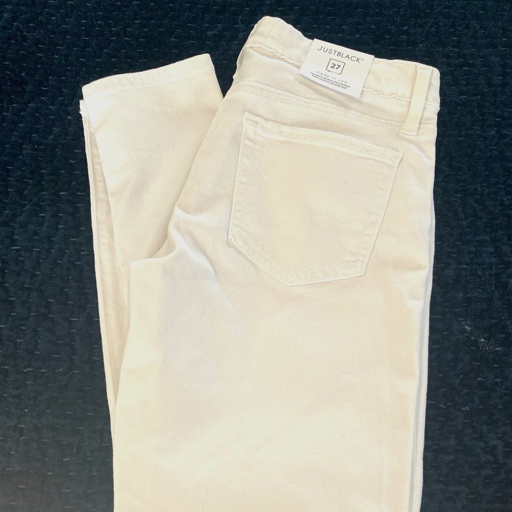 NWT JustBlack White Mid-RiseSkinny Jeans Sz 27
